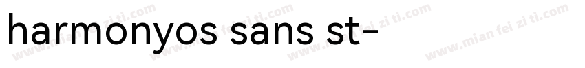 harmonyos sans st字体转换